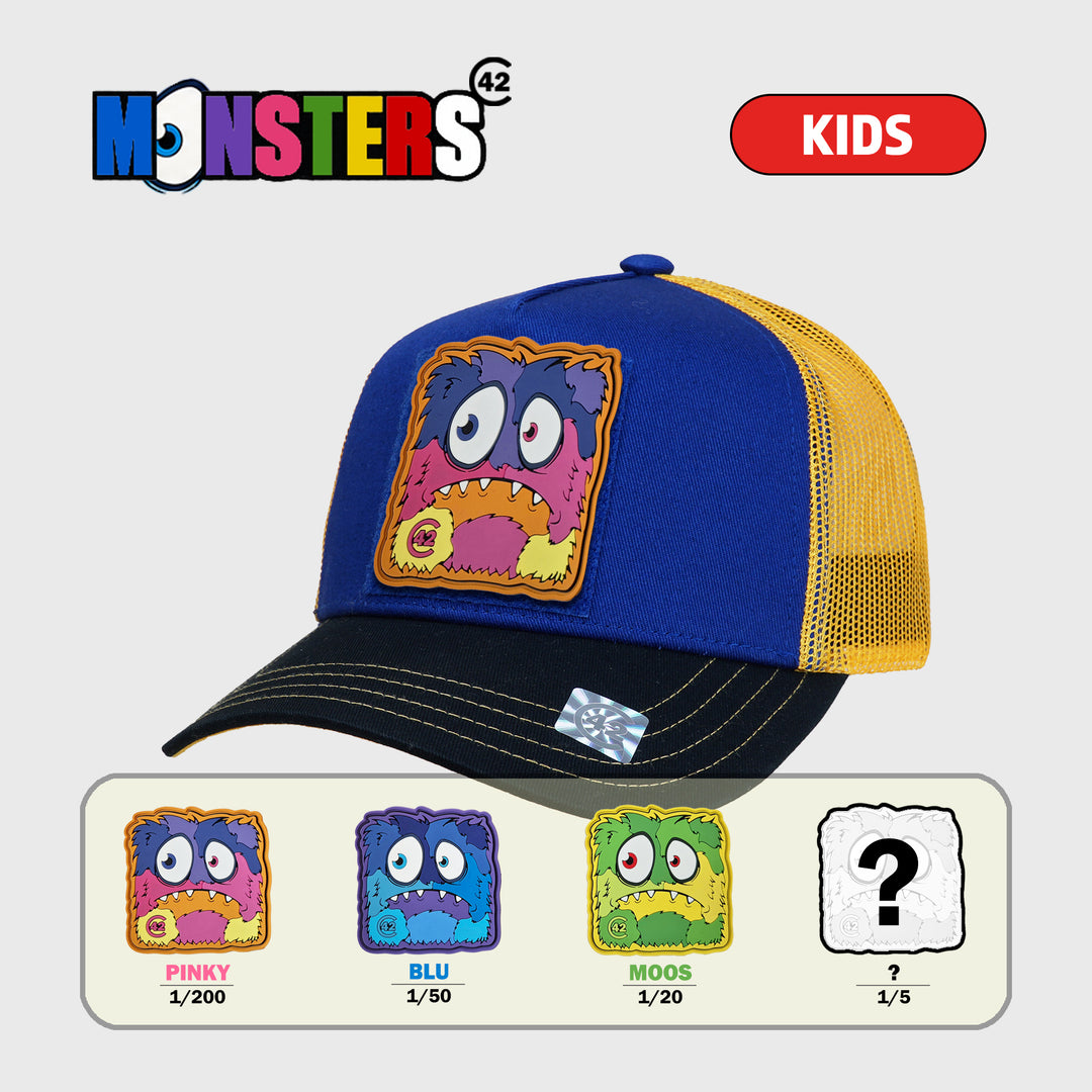 C42 Kids Trucker Cap Red Blue White with CAT Patch