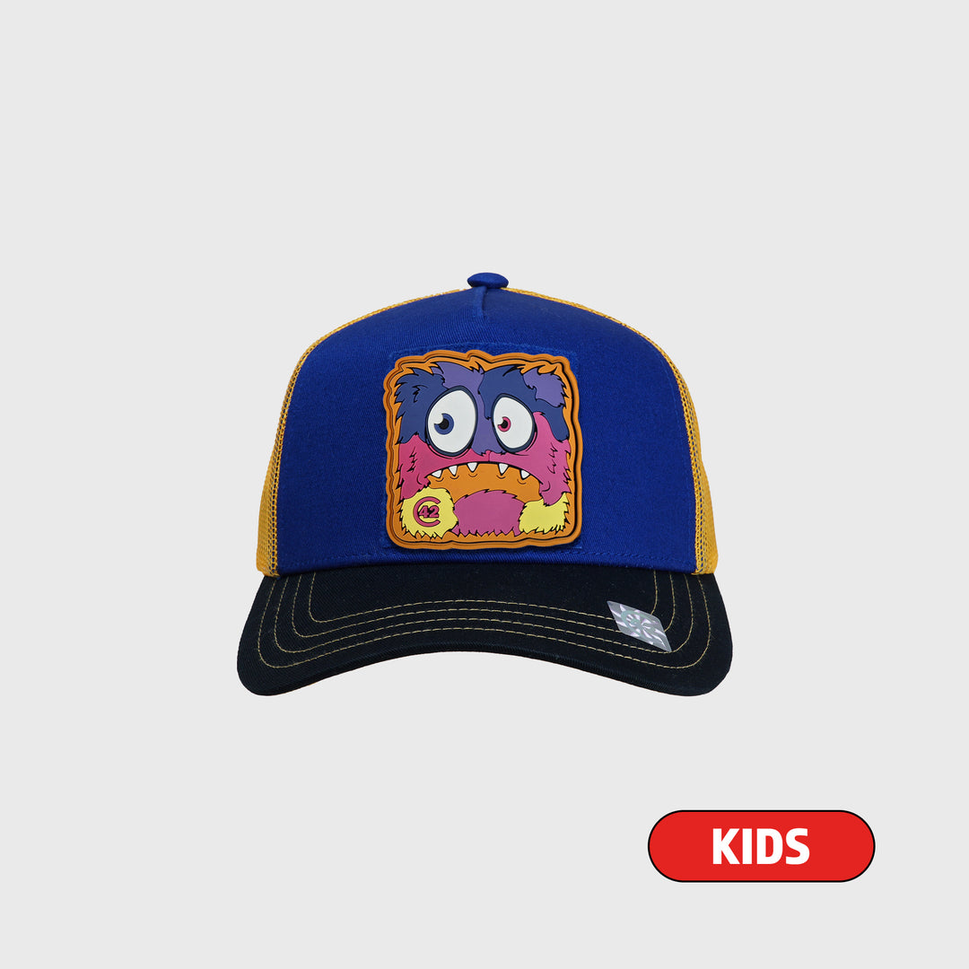C42 Kids Trucker Cap Red Blue White with CAT Patch