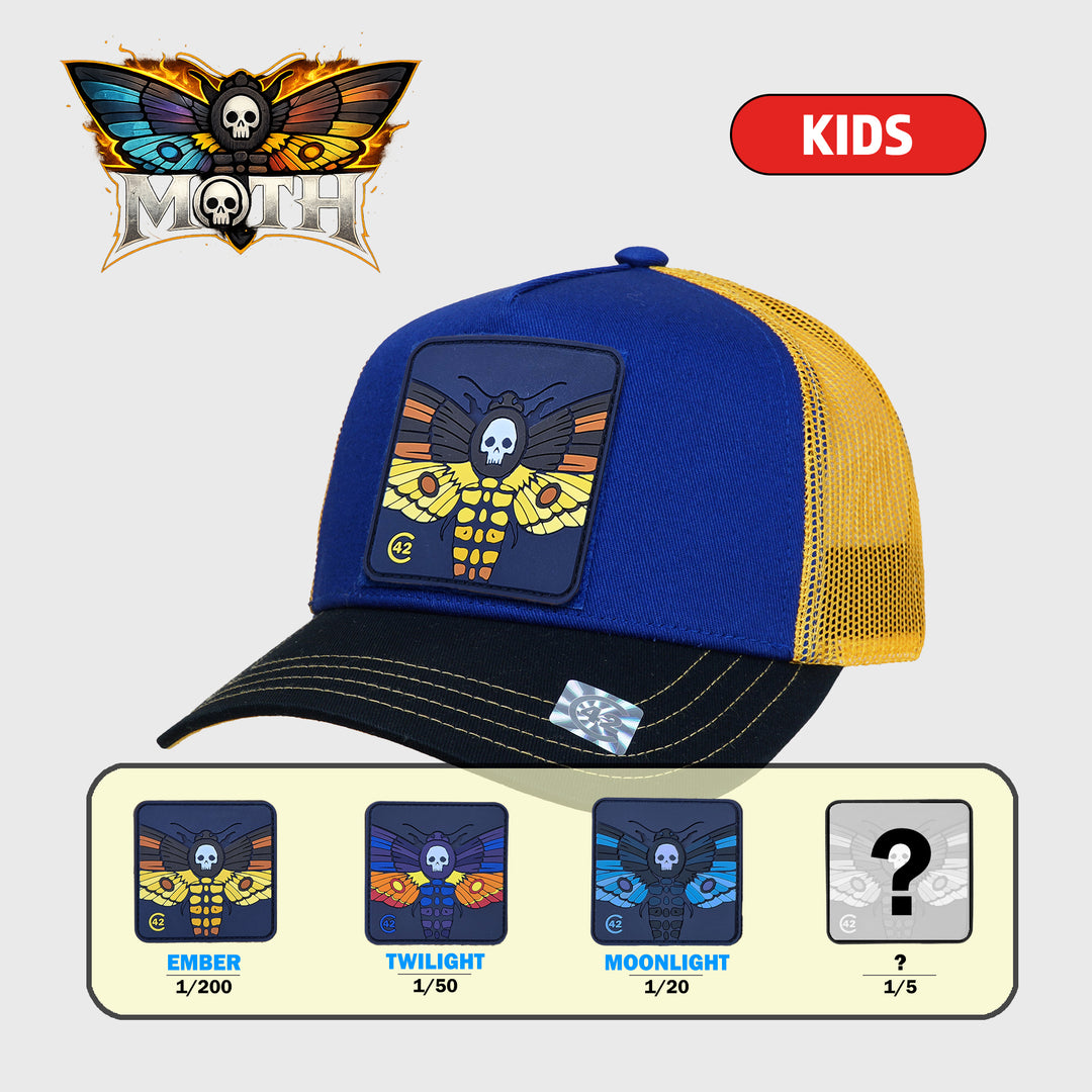 C42 Kids Trucker Cap Red Blue White with CAT Patch