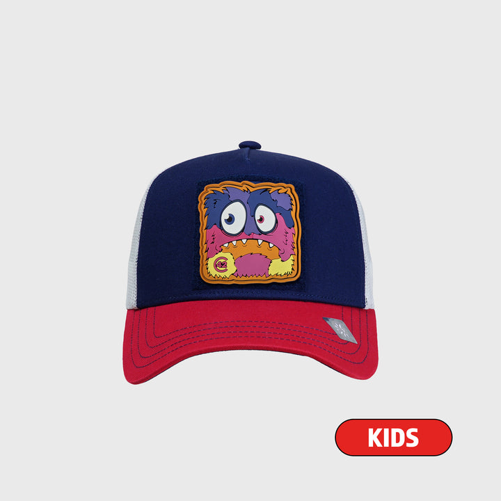 C42 Kids Trucker Cap Rot Blau Weiss mit Patch C42 MONSTERS (Blind Pack)