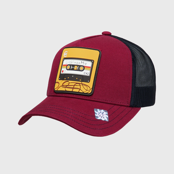 C42 Trucker Cap Red Black with ZEBRA Patch