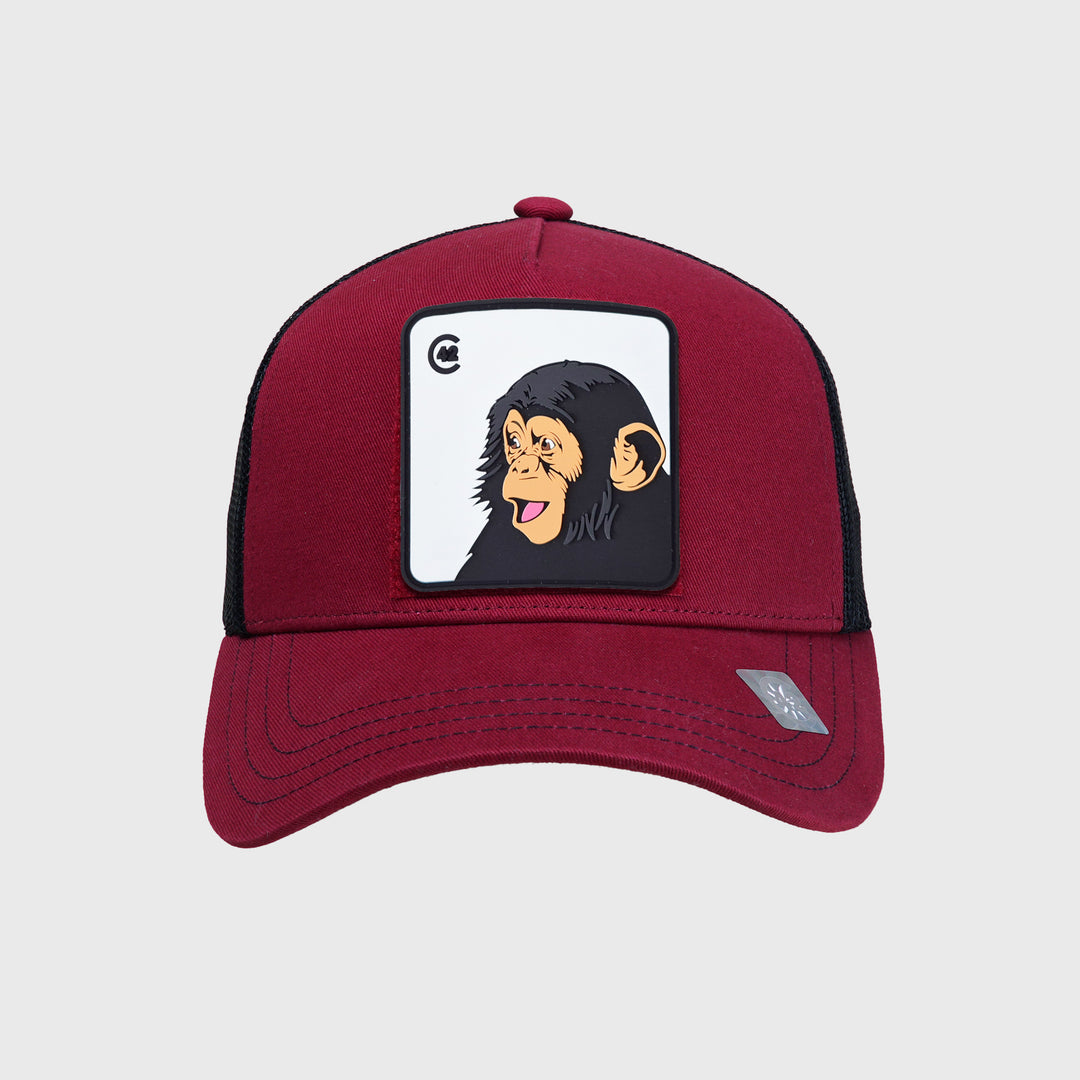 C42 Trucker Cap Red Black with ZEBRA Patch