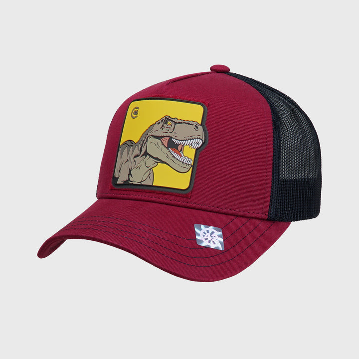 C42 Trucker Cap Rot Schwarz mit Patch T-REX