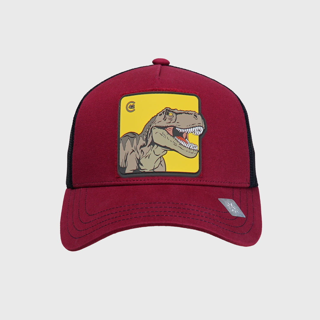 C42 Trucker Cap Rot Schwarz mit Patch T-REX