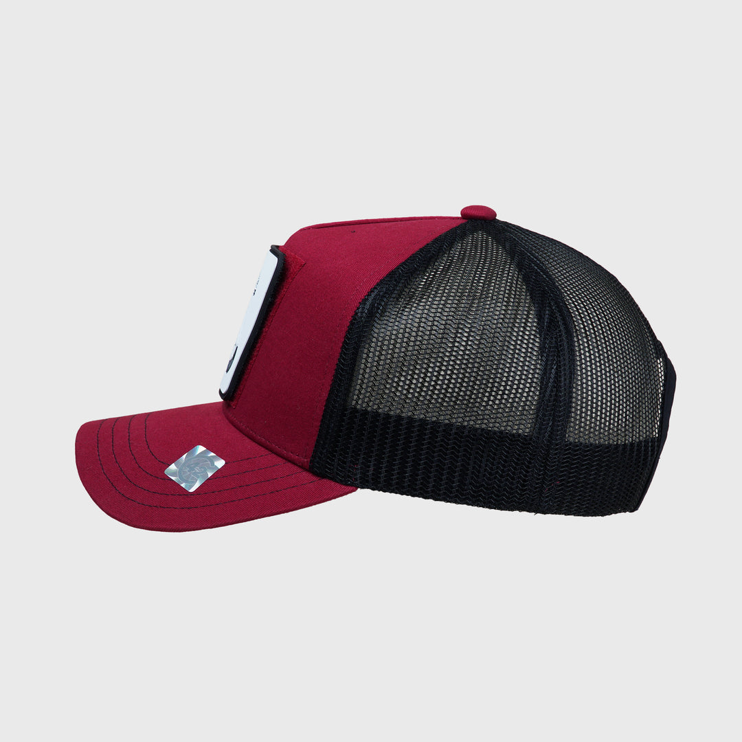 C42 Trucker Cap Rot Schwarz mit Patch ZEBRA