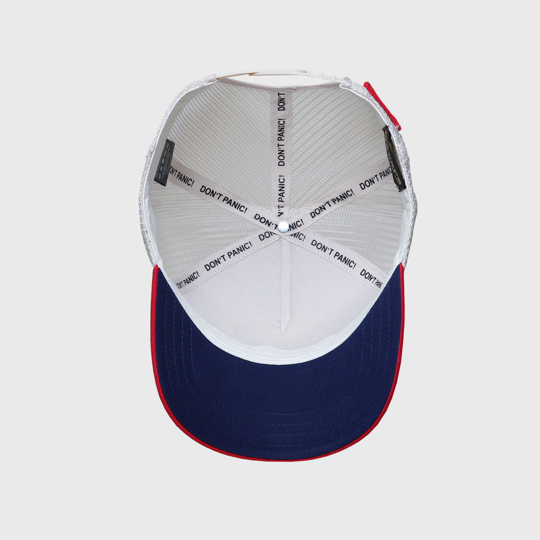 C42 Trucker Cap Blau Rot Weiss mit Patch MOTH (Blind Pack)