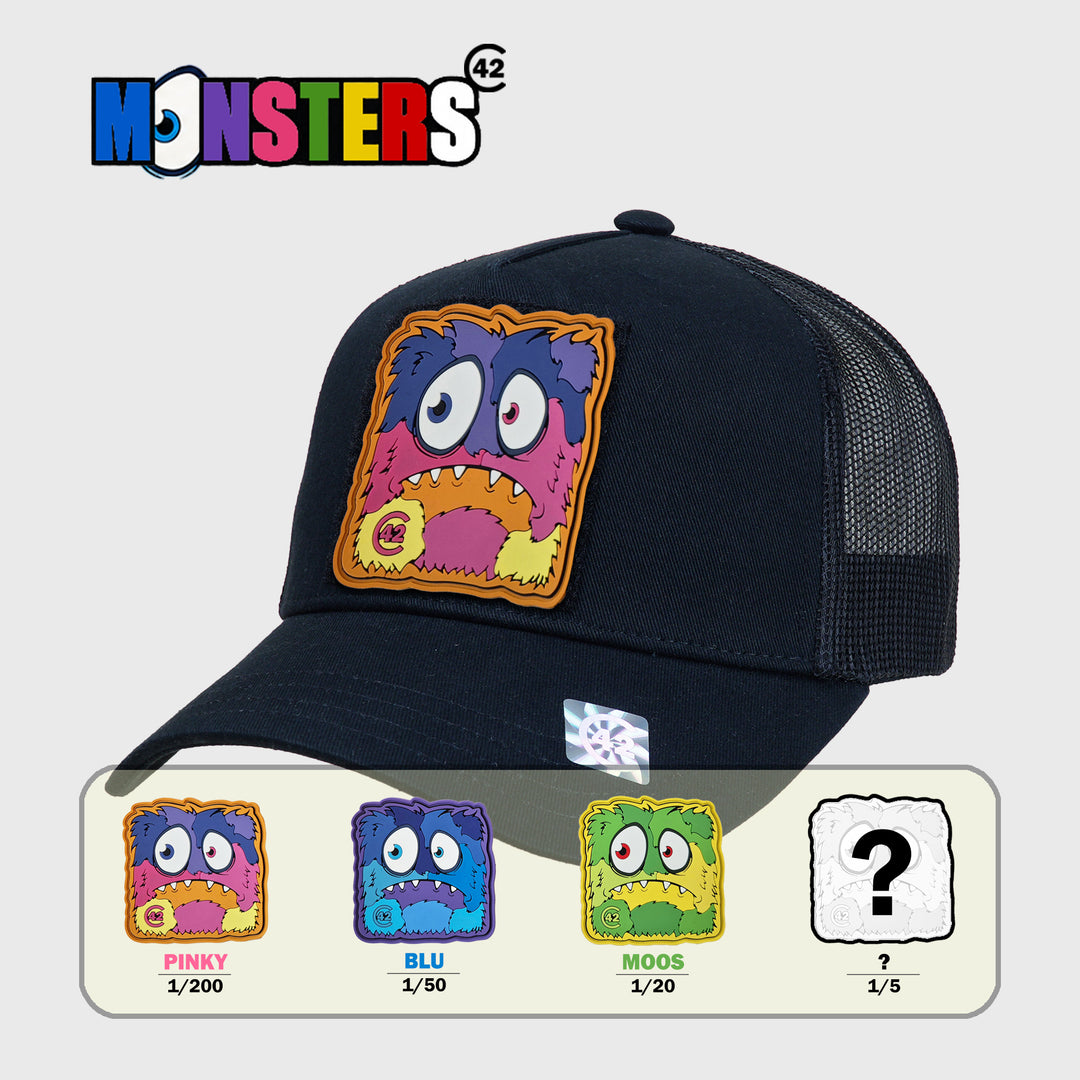 C42 Trucker Cap Schwarz mit Patch C42 MONSTERS (Blind Pack)